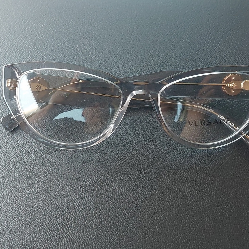 Versace clear/ smoked color eye glass frame